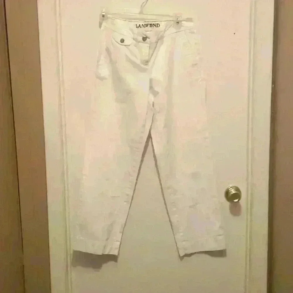 Lands End White Pair Jeans - Fit 2 4P